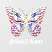 Pastellfarben Edelsteine Fensteraufkleber (Blatt)