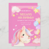 Pastellfarben Einladung (Vorne/Hinten)