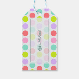 Pastellfarben, elegante personalisierte Gute Besse Geschenkanhänger