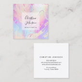 Pastellfarben flüssiger Marmor Quadratische Visitenkarte (Vorne/Hinten)