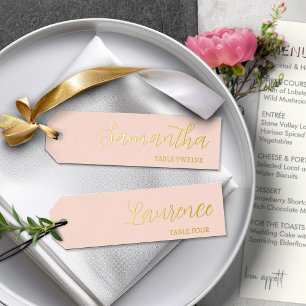 Pastellfarben für goldfarbene Fohlen Peach 8 Name Folien Feiertagskarte