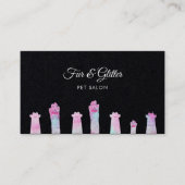 Pastellfarben Furnier auf schwarz Visitenkarte (Vorderseite)