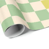 Pastellfarben Gelb gekreuzter Karo Muster Rosa Bla Geschenkpapier (Rolleneckpunkt)