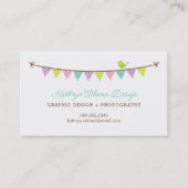 Pastellfarben, Gemusterte Bejagung und Niedlicher  Visitenkarte (Vorderseite)