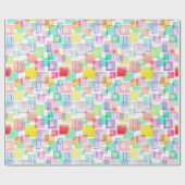 Pastellfarben Geometrisch Modernes, benutzerdefini Geschenkpapier (Flach)