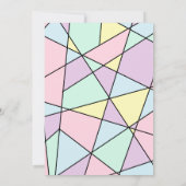 Pastellfarben Geometrische Einladungen für Hochzei (Rückseite)