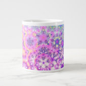 Pastellfarben Geometrisches Abstraktes Muster Jumbo-Tasse (Vorderseite)