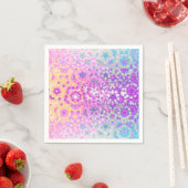 Pastellfarben Geometrisches Abstraktes Muster Serviette (Beispiel)