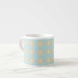 Pastellfarben Geometrisches Fliesenmuster Espressotasse