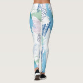 Pastellfarben Geometrisches Muster Leggings (Rückseite)