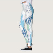 Pastellfarben Geometrisches Muster Leggings (Links)