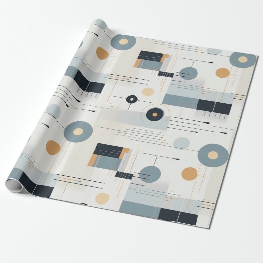 Pastellfarben geometrisches Muster Mitte des Jahrh Geschenkpapier (Ungerollt)