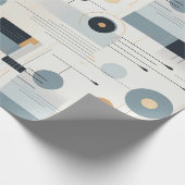 Pastellfarben geometrisches Muster Mitte des Jahrh Geschenkpapier (Ecke)