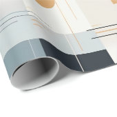 Pastellfarben geometrisches Muster Mitte des Jahrh Geschenkpapier (Rolleneckpunkt)