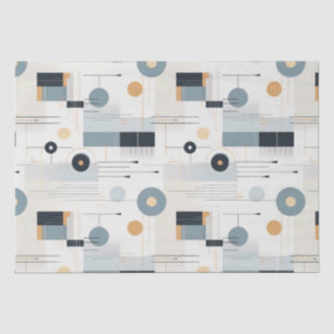 Pastellfarben geometrisches Muster Mitte des Jahrh Seidenpapier