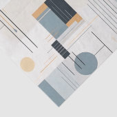 Pastellfarben geometrisches Muster Mitte des Jahrh Seidenpapier (Detail)