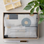 Pastellfarben geometrisches Muster Mitte des Jahrh Seidenpapier (Geschenk)