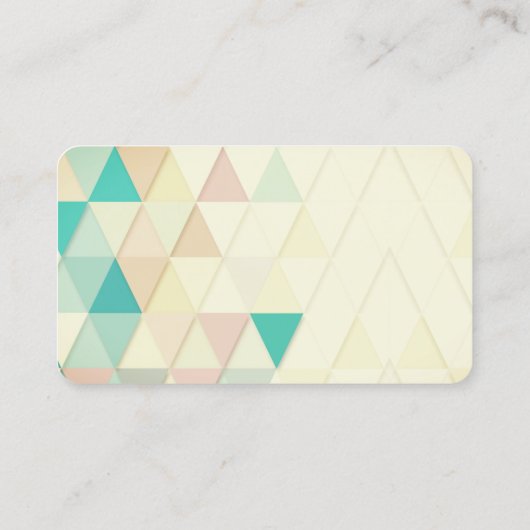 Pastellfarben geometrisches Muster Visitenkarte (Rückseite)