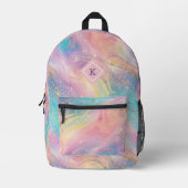 Pastellfarben gliteriges Muster Bedruckter Rucksack (Vorderseite)