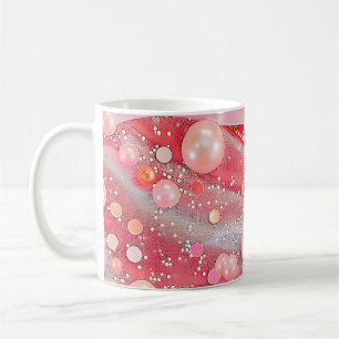 Pastellfarben-Glitzer Perlendruck Kaffeetasse