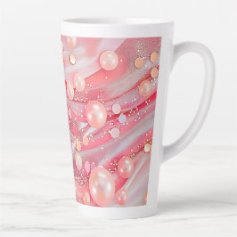 Pastellfarben-Glitzer Perlendruck Milchtasse