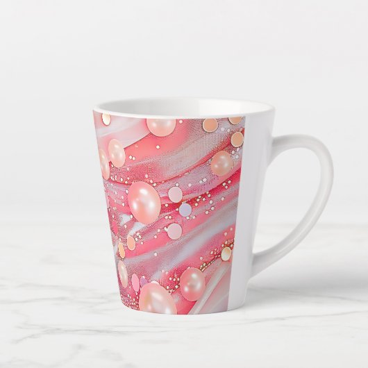 Pastellfarben-Glitzer Perlendruck Milchtasse (Rechts)