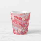 Pastellfarben-Glitzer Perlendruck Milchtasse (Vorderseite)