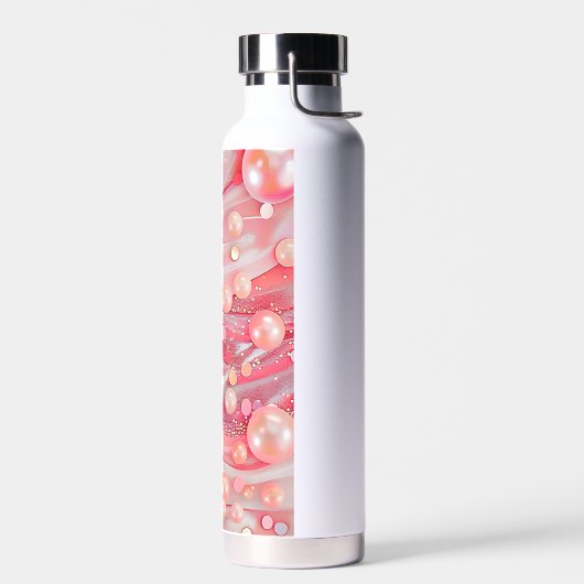 Pastellfarben-Glitzer Perlendruck Trinkflasche (Links)