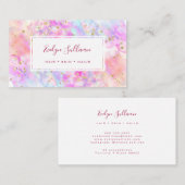 Pastellfarben-Glitzer-Visitenkarte Visitenkarte (Vorne/Hinten)