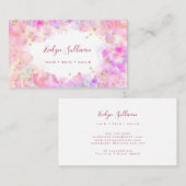 Pastellfarben Gold Glitzer Visitenkarte (Vorne/Hinten)