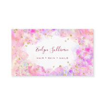 Pastellfarben Gold Glitzer Visitenkarte