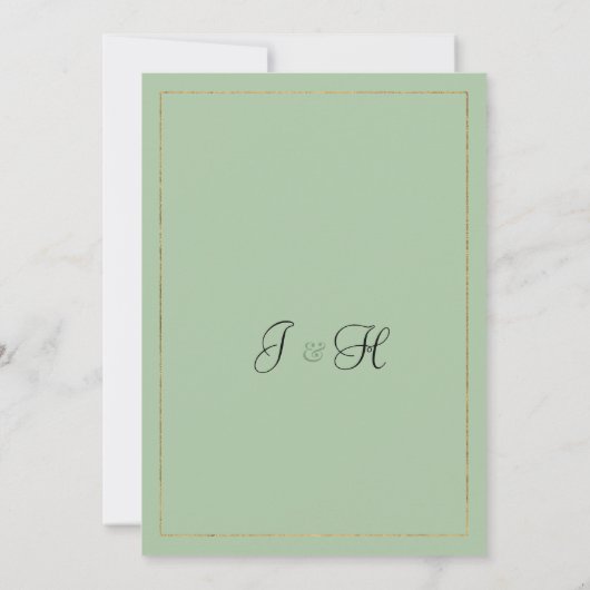 Pastellfarben, goldfarbenes Aquarell Save the Date Einladung (Rückseite)