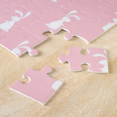 Pastellfarben Helles Muster Pink Hintergrund Pet Puzzle (Seite)