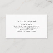 Pastellfarben Honigbienendesign Visitenkarte (Rückseite)