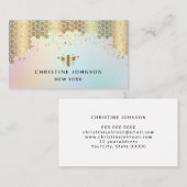 Pastellfarben Honigbienendesign Visitenkarte (Vorne/Hinten)