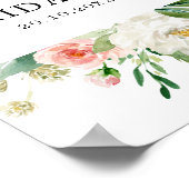 Pastellfarben Hübsch rosa Brautparty Willkommen Poster (Ecke)