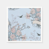 Pastellfarben im asiatischen Stil, rosa Lilien und Serviette (Vorderseite)