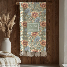 Pastellfarben im romantischen Morris-Stil werfen e Fleecedecke