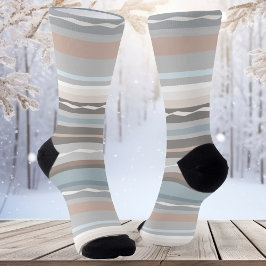 Pastellfarben im Strandstil Streifen Socken