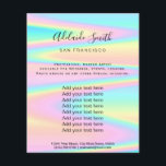 Pastellfarben IMITAT Holograph Flyer<br><div class="desc">Schönheitssalon berufliche Make-up-Künstler Flyer</div>