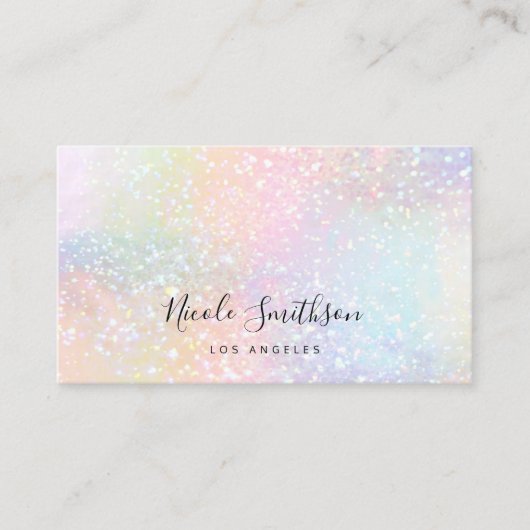 Pastellfarben Imitat Holograph Visitenkarte (Vorderseite)