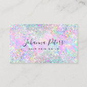 Pastellfarben Imitate Glitzer abstrakt Opal Design Visitenkarte (Vorderseite)
