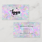 Pastellfarben Imitate Glitzer abstraktes Design Visitenkarte (Vorne/Hinten)