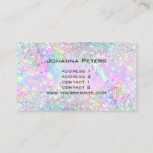 Pastellfarben Imitate Glitzer abstraktes Design Visitenkarte (Rückseite)