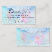 Pastellfarben Imitate Glitzer danke Ihnen Visitenk Visitenkarte (Vorne/Hinten)