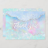 Pastellfarben Imitate Glitzer Danke Karte (Vorne/Hinten)