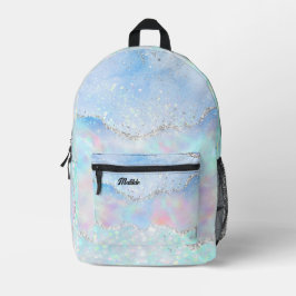 Pastellfarben Imitate Glitzer-Effekt Bedruckter Rucksack