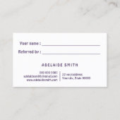 Pastellfarben Imitate Glitzer Opal-Referenzkarte Visitenkarte (Rückseite)