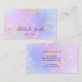 Pastellfarben Imitate Glitzer Visitenkarte (Vorne/Hinten)