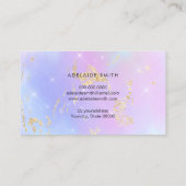 Pastellfarben Imitate Glitzer Visitenkarte (Rückseite)